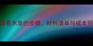 详细教程木板搭建简易木屋的步骤材料清单与成本预算附DIY技巧