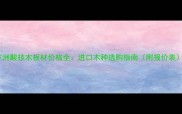 非洲酸枝木板材价格全进口木种选购指南附报价表