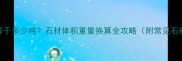 30方石材等于多少吨石材体积重量换算全攻略附常见石材密度表