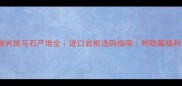 澳洲斑马石产地全进口岩板选购指南附隐藏福利