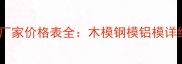 最新报价建筑模板厂家价格表全木模钢模铝模详细清单与选型指南