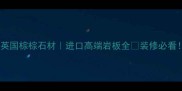 英国棕棕石材进口高端岩板全装修必看