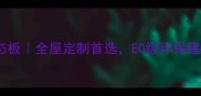 鹏鸿双芯E0生态板全屋定制首选E0级环保建材与选购指南