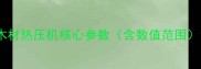 木材热压机核心参数含数值范围