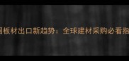 中国板材出口新趋势全球建材采购必看指南