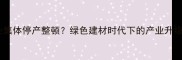 石材行业集体停产整顿绿色建材时代下的产业升级新机遇