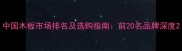 中国木板市场排名及选购指南前20名品牌深度