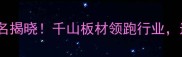 全国生态板十大品牌排名揭晓千山板材领跑行业选购指南与市场分析全